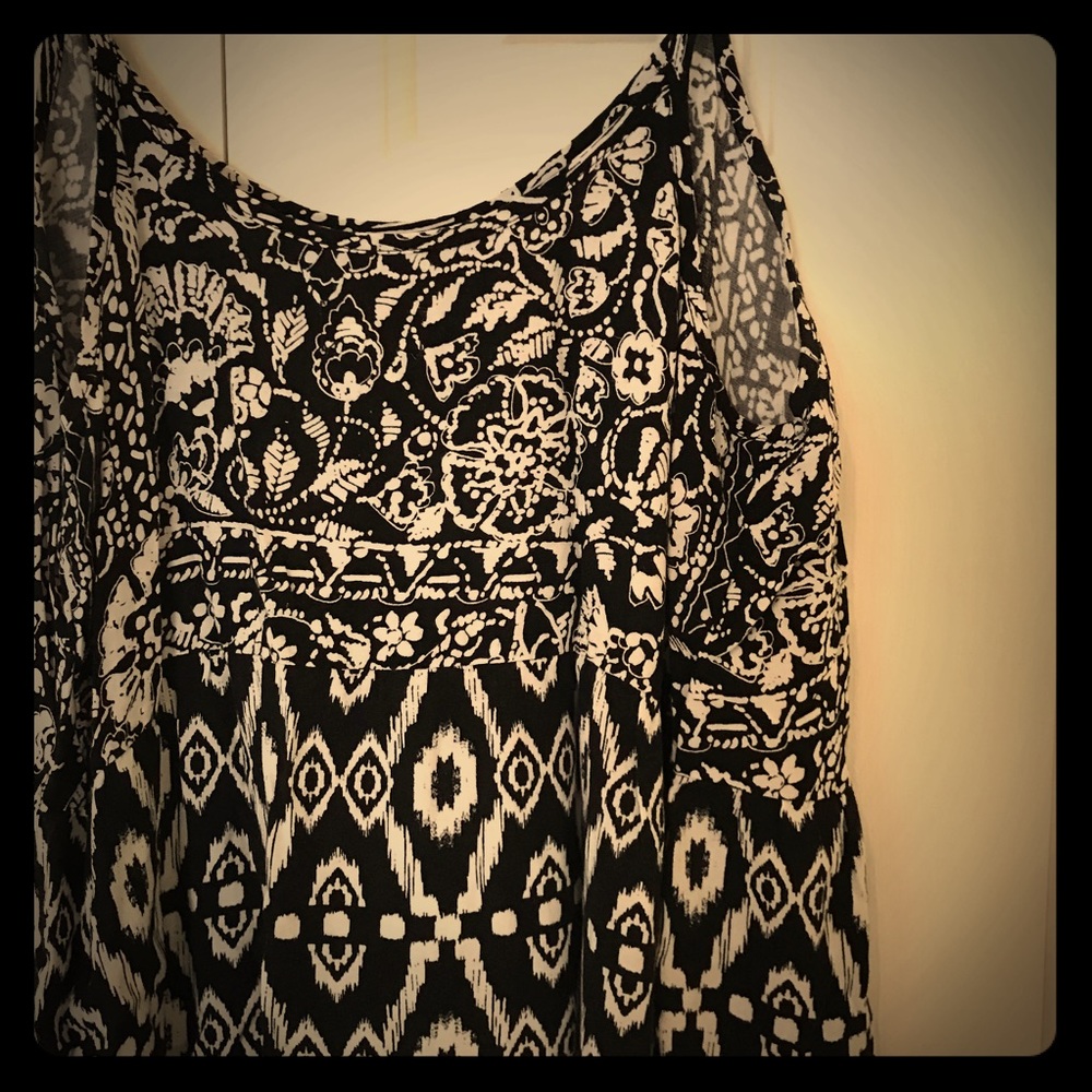 Mossimo Black and White Print Sundress